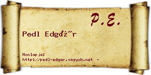 Pedl Edgár névjegykártya