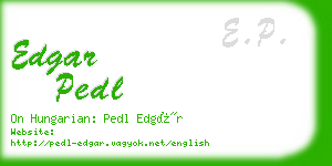 edgar pedl business card